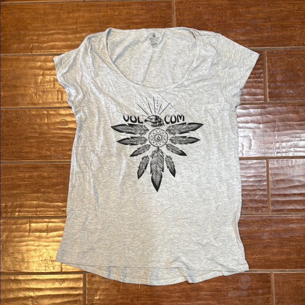 Gray Graphic Women's Top